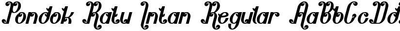 Pondok Ratu Intan Regular font