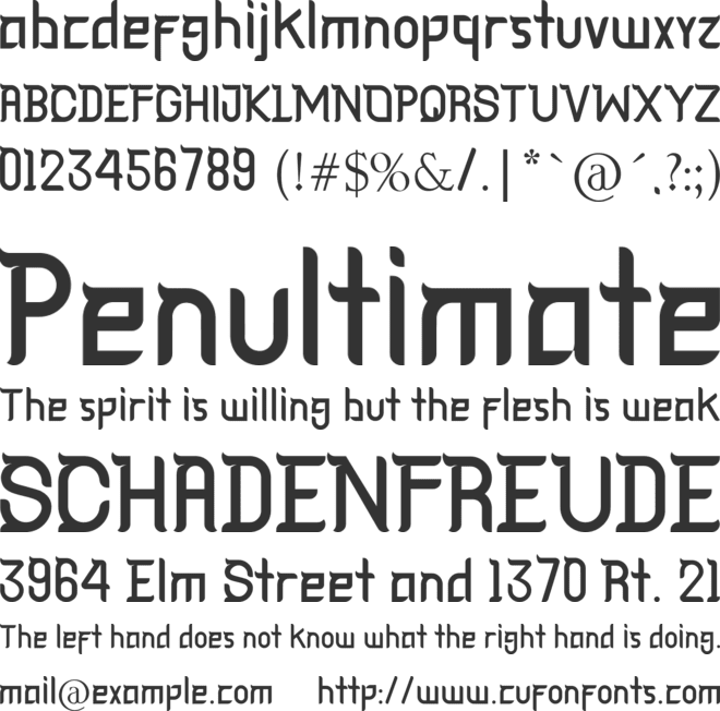 Cagar font preview