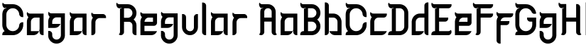 Cagar Regular font