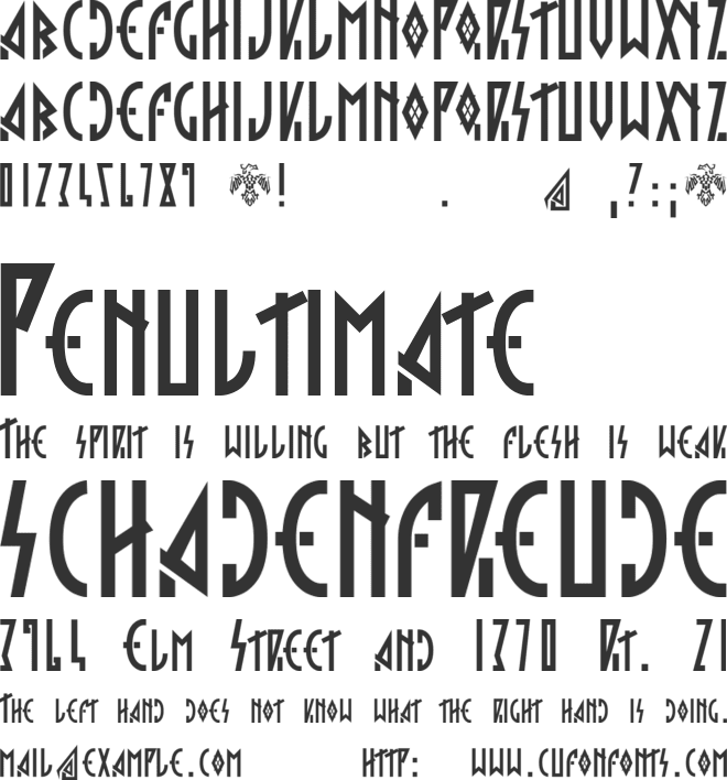 Hargita font preview