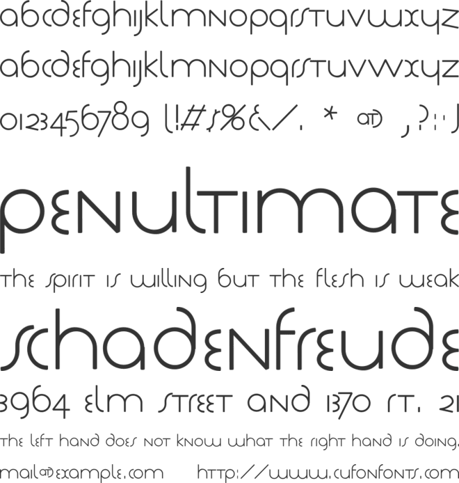 Tschich font preview