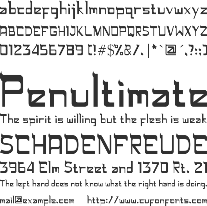 Rugamika font preview