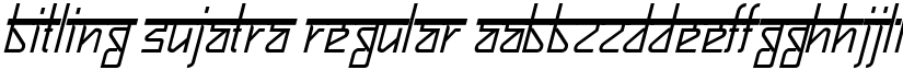 Bitling sujatra Regular font