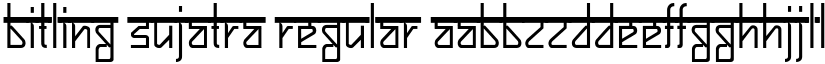 Bitling sujatra Regular font