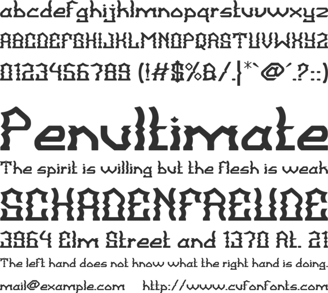 Balangkarta font preview