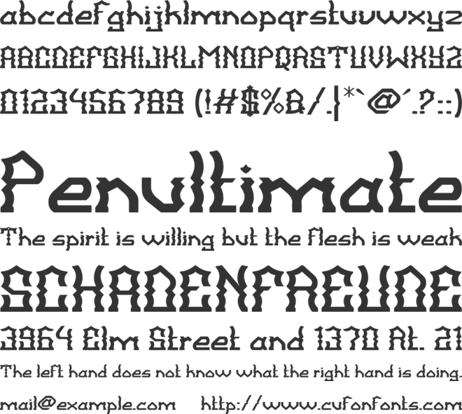 Balangkarta font preview