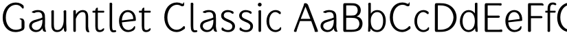 Gauntlet Classic font
