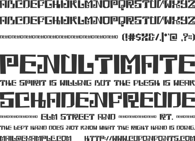 Phataya demo font preview