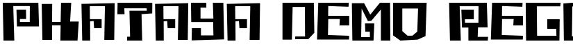 Phataya demo Regular font
