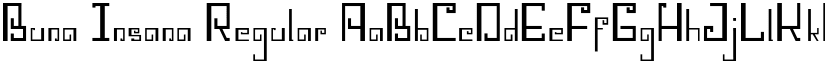 Buna Insana Regular font