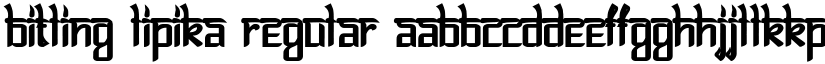 Bitling lipika Regular font