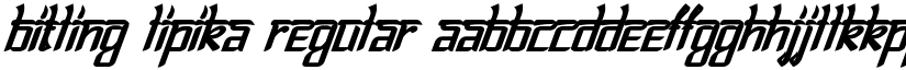 Bitling lipika Regular font