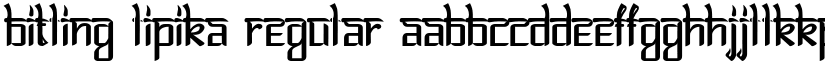 Bitling lipika Regular font