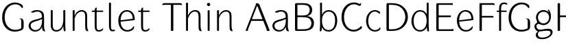 Gauntlet Thin font