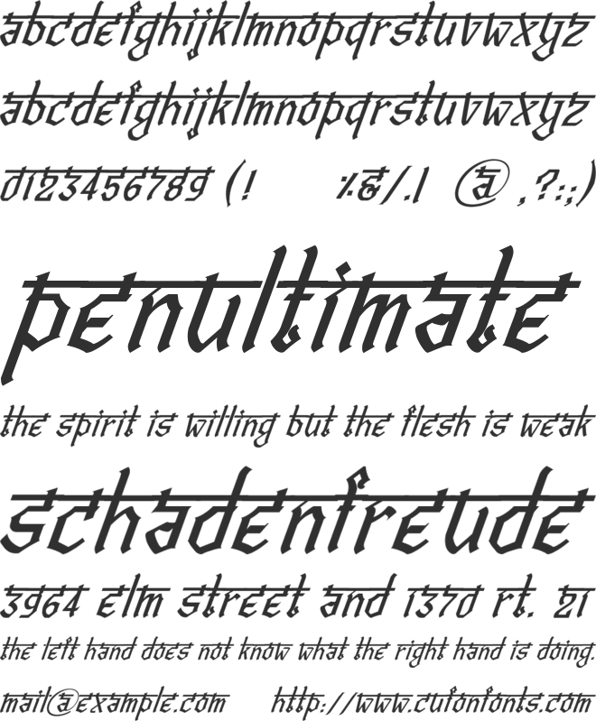 Bitling vedas font preview