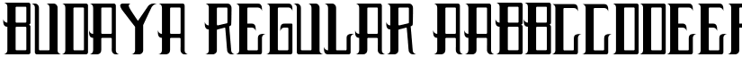 Budaya Regular font