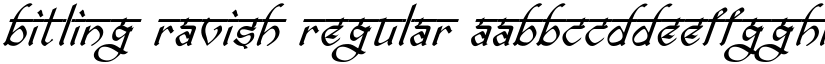 bitling ravish Regular font