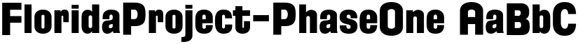 FloridaProject-PhaseOne font