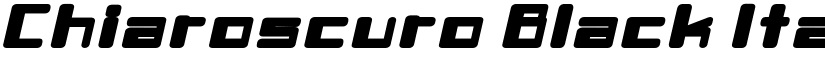 Chiaroscuro Black Italic font