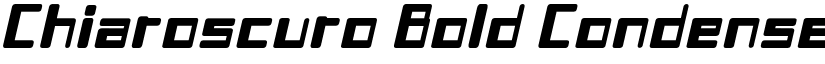 Chiaroscuro Bold Condensed Italic font