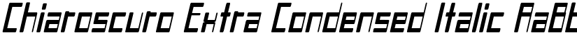 Chiaroscuro Extra Condensed Italic font
