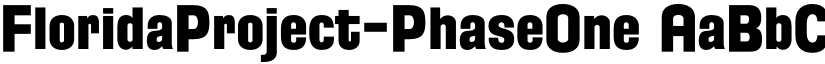 FloridaProject-PhaseOne font