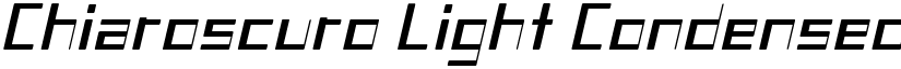 Chiaroscuro Light Condensed Italic font