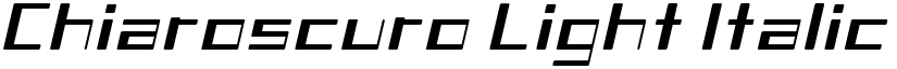 Chiaroscuro Light Italic font