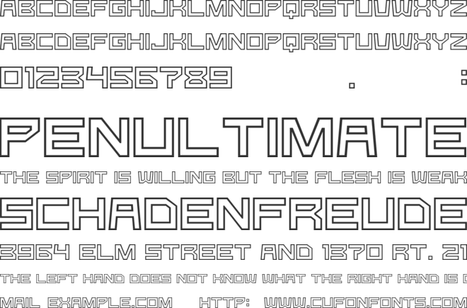 G-Type font preview