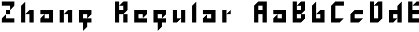 Zhang Regular font