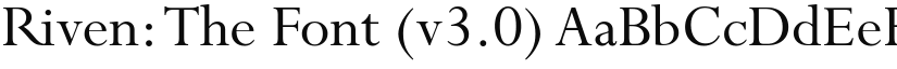 Riven: The Font (v3.0) font