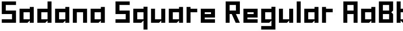 Sadana Square Regular font