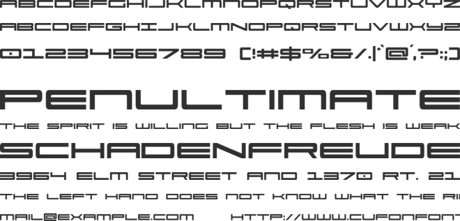 Ultra 911 NewsSector font preview