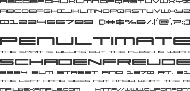 Ultra 911 NewsSector font preview