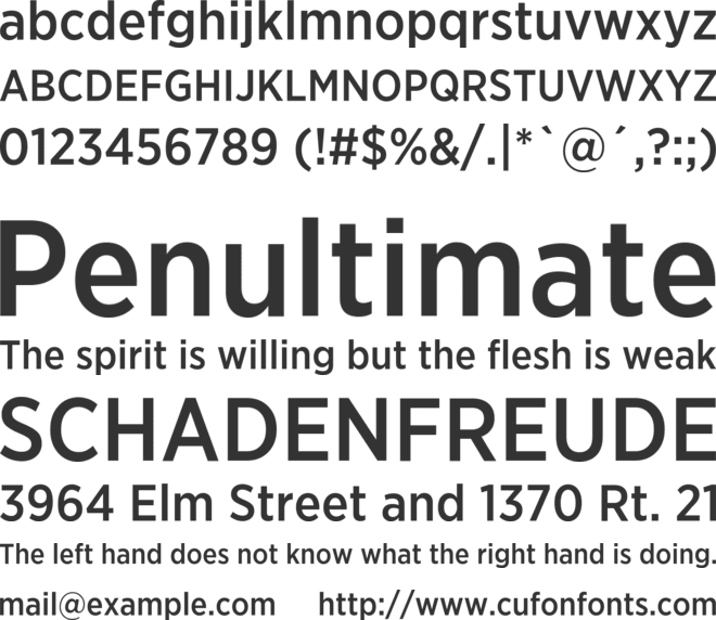 Gotham Pro Narrow font preview