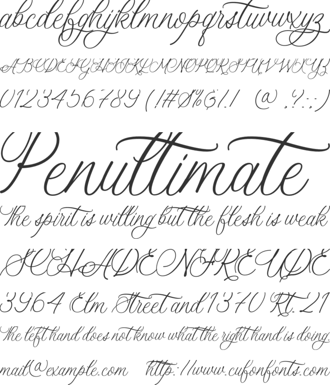 Beautiful Marry font preview