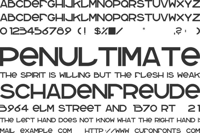 Homeblock font preview