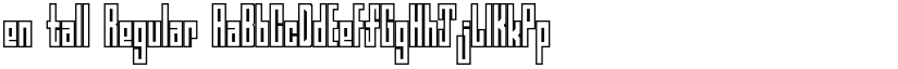 en tall Regular font
