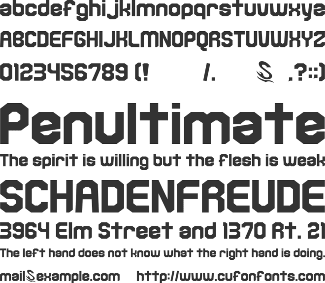 kamone 6 font preview