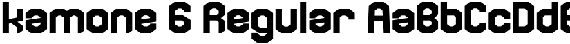 kamone 6 Regular font