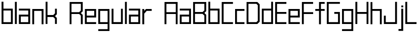 blank Regular font