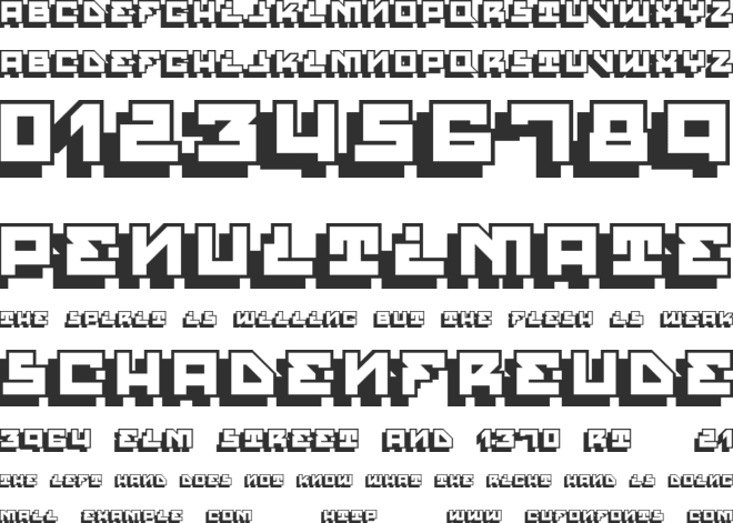 House Paint Shadow font preview