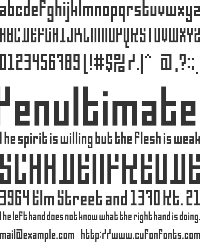 5Darius font preview