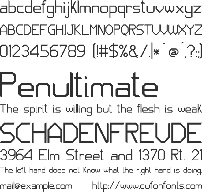JD Neos font preview