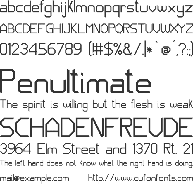 JD Neos font preview
