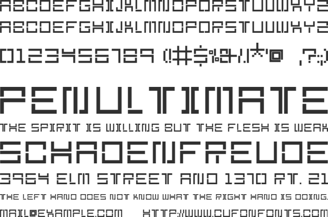 Section 9 font preview