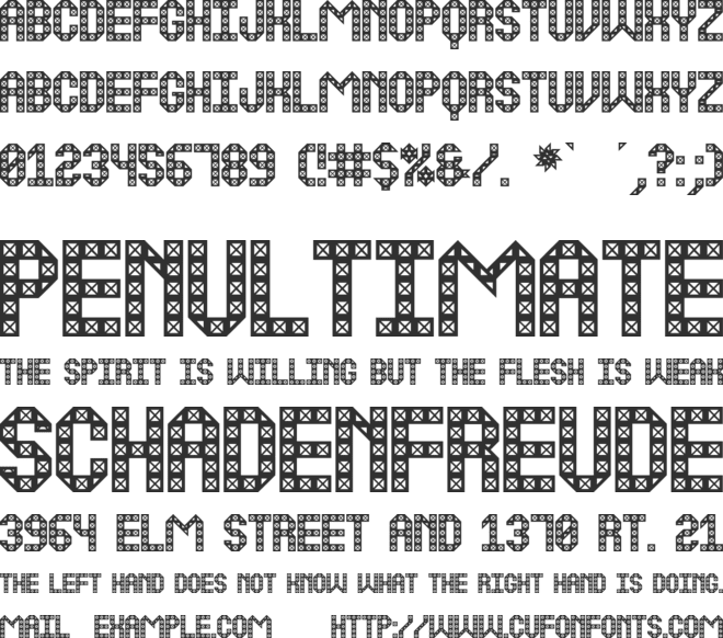 Boulding Work St font preview