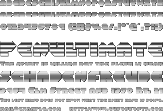 Bal-Astaral Chrome font preview