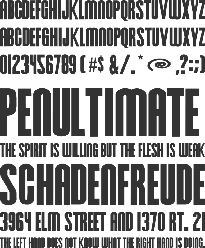 Hursheys font preview