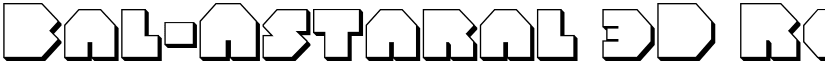 Bal-Astaral 3D Regular font